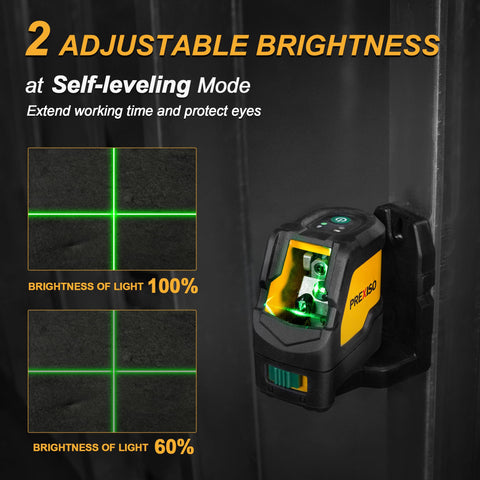 Prexiso laser level IP54 magnetic base attached to a steel surface for stability