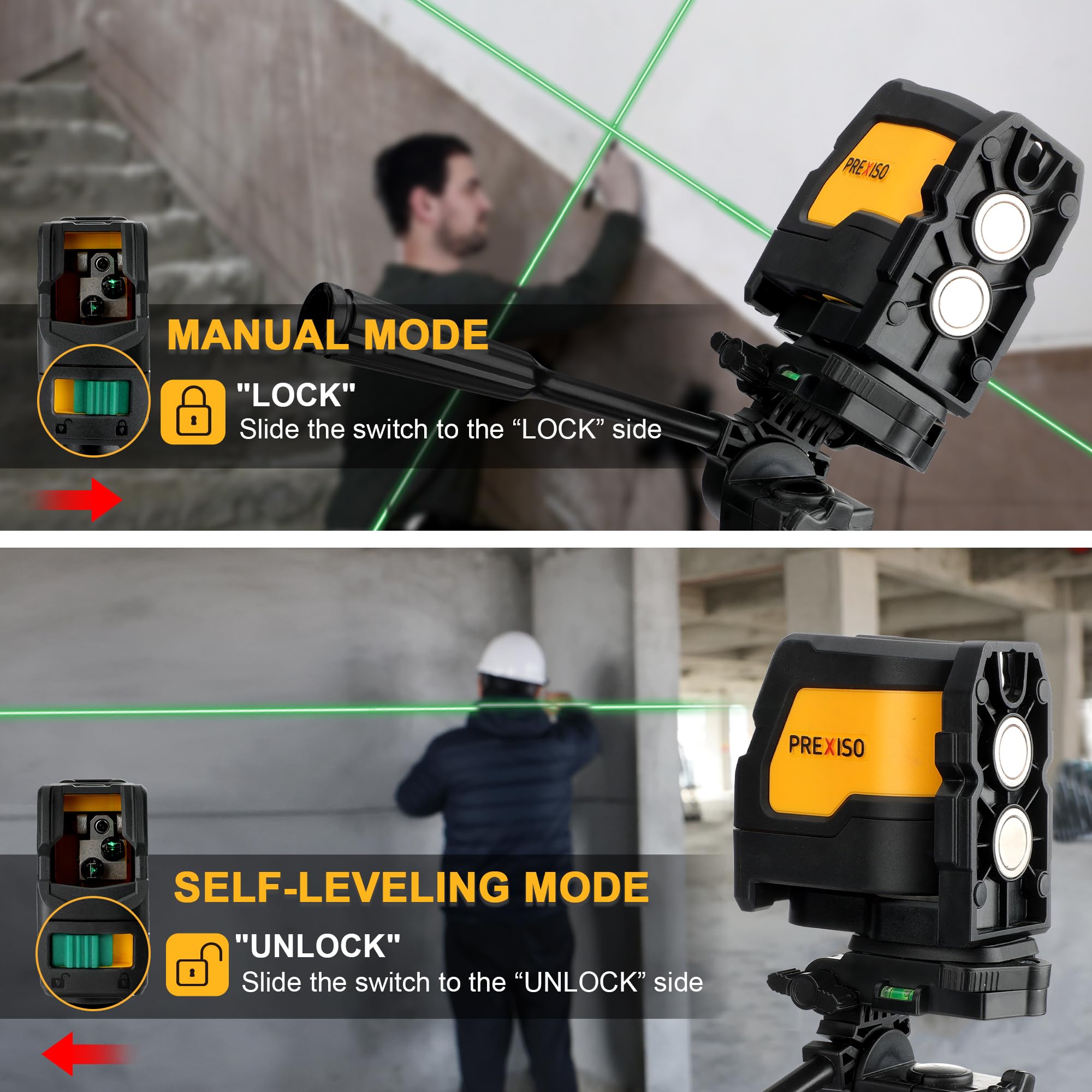 Prexiso laser level tripod compatibility for stable setups