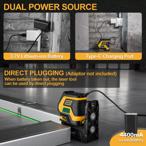 PREXISO laser level expansion vertical beam supports stacked layouts in tile and drywall projects.