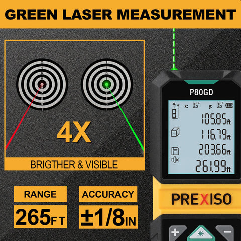 Prexiso stores up to 30 measurements for easy reference