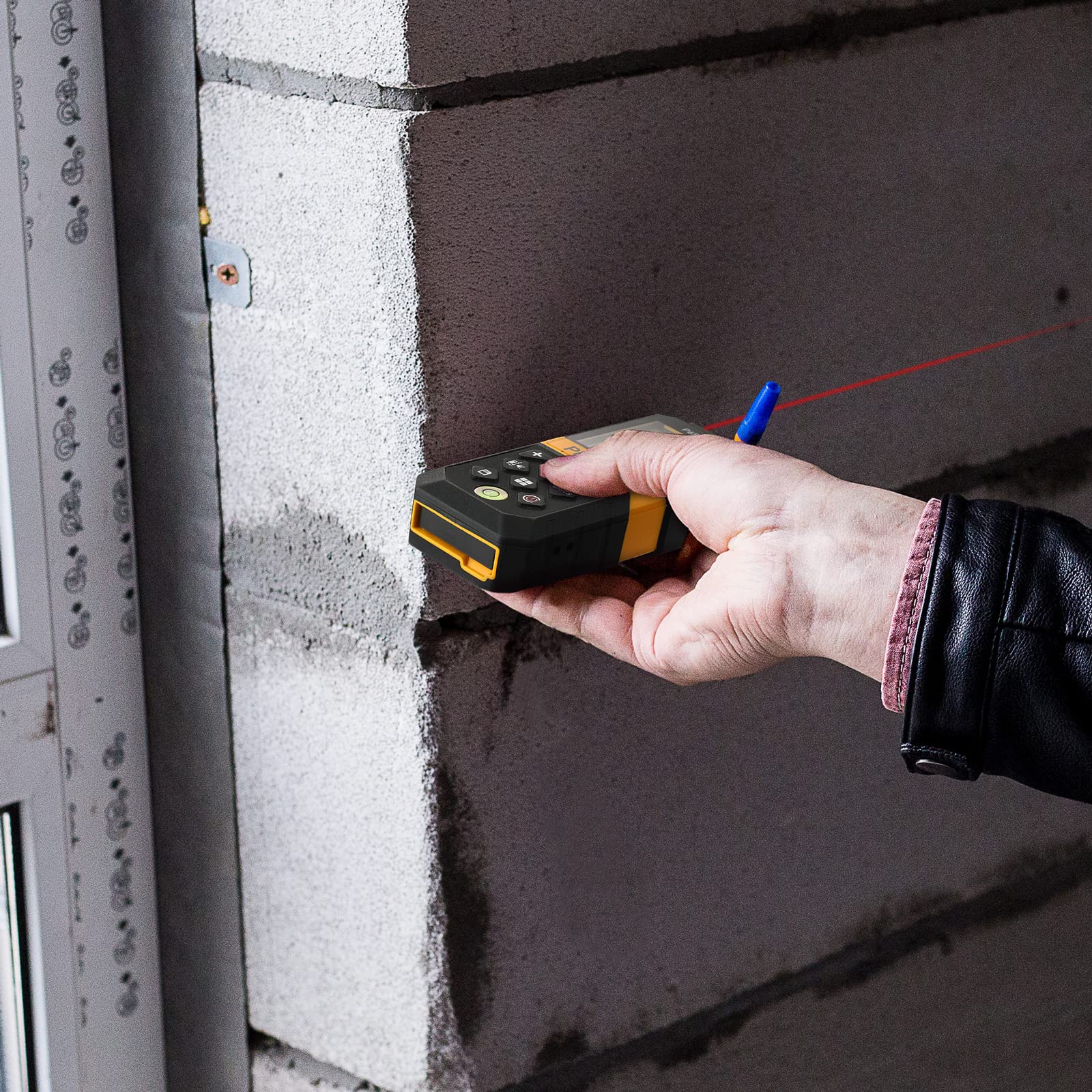 Prexiso portable handheld laser measure fits pockets for easy transport