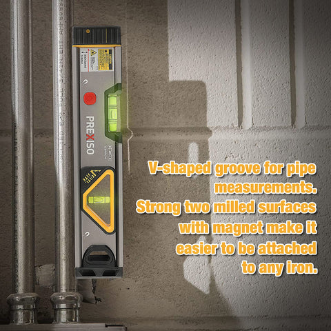 Prexiso magnetic attachment enables hands-free use on metal surfaces.