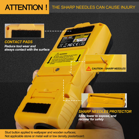 Prexiso metal detection finds metal materials behind walls for safe mounting.