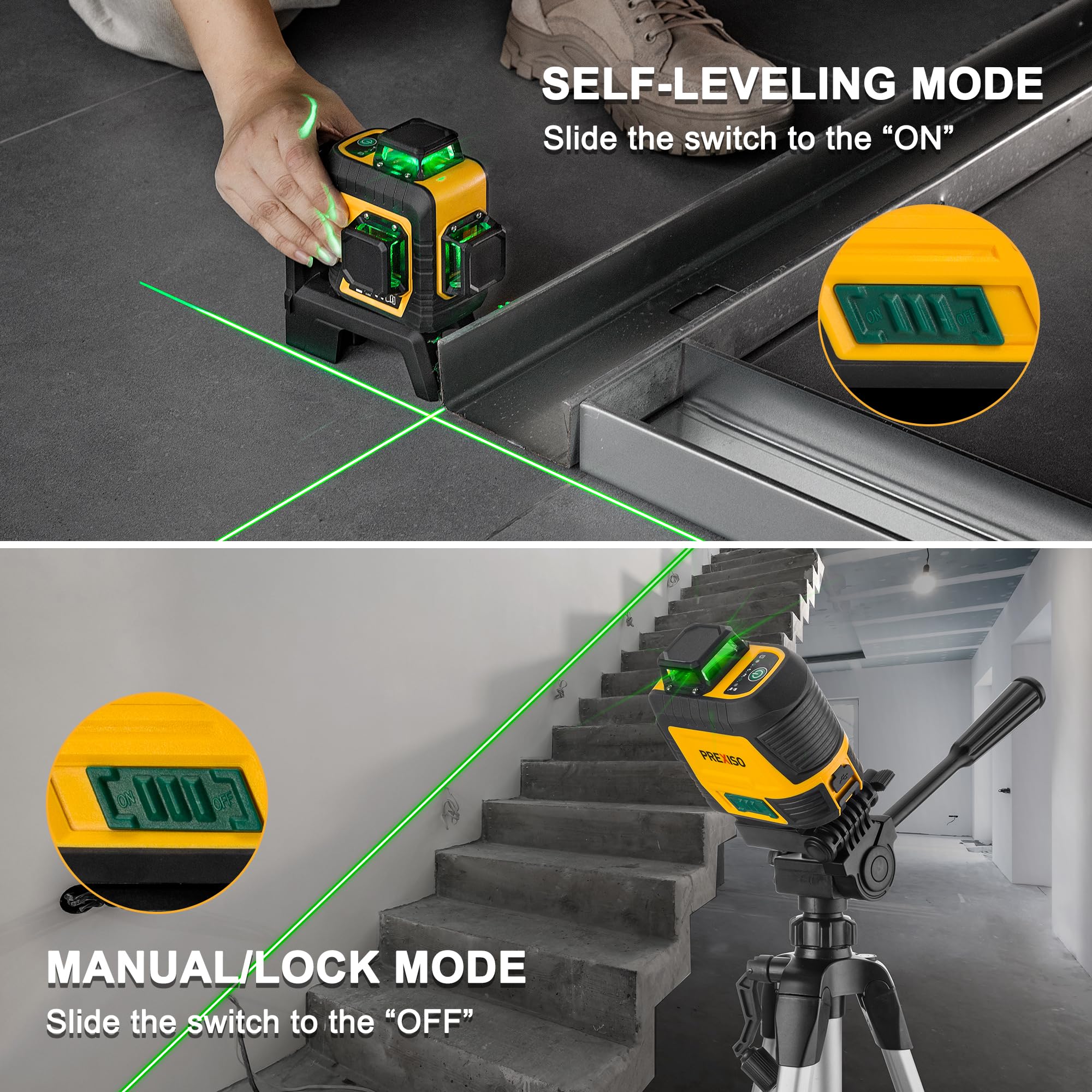 PREXISO portable bag protects the laser level during transport.