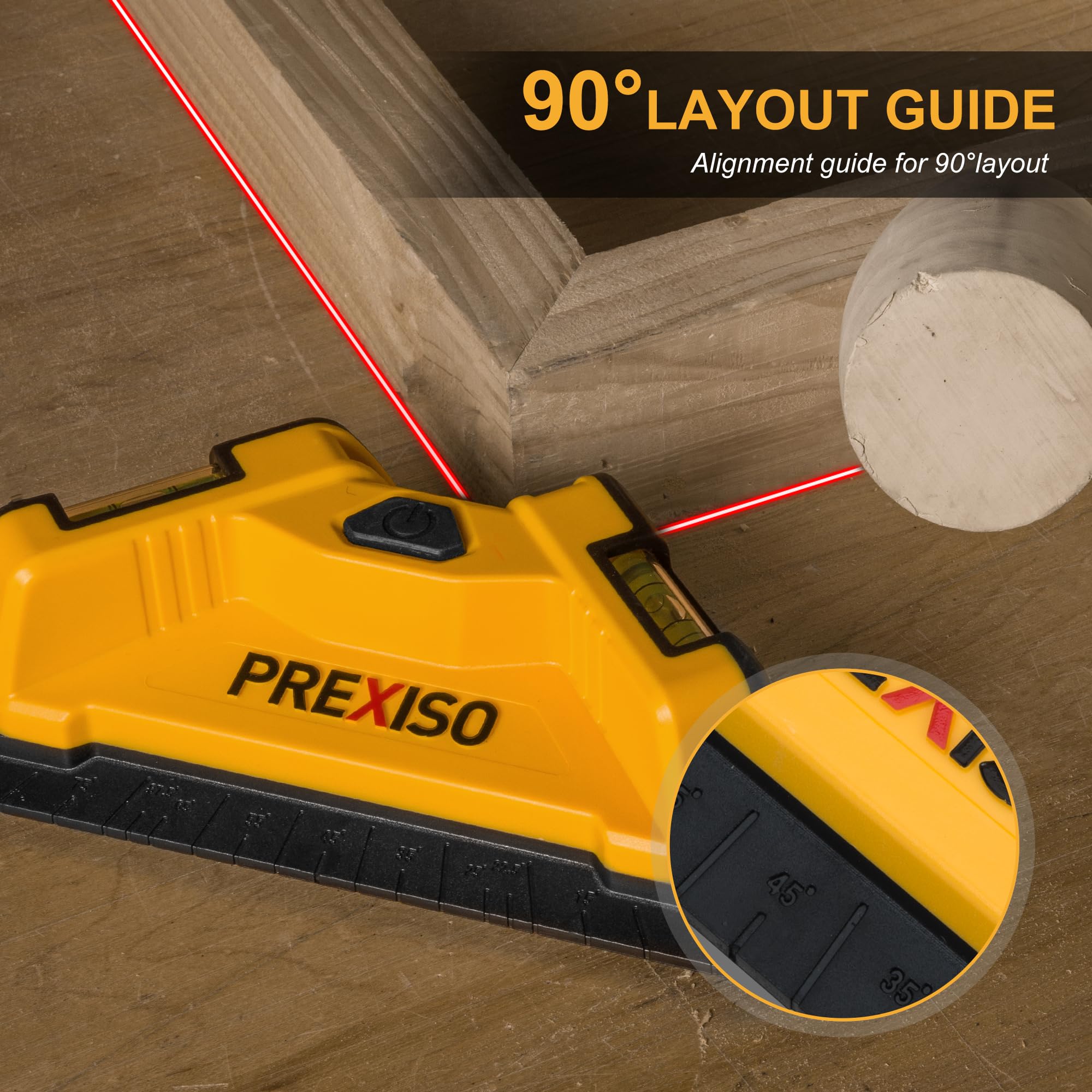 Prexiso Square Laser leveling plate enables mounting on varied surfaces