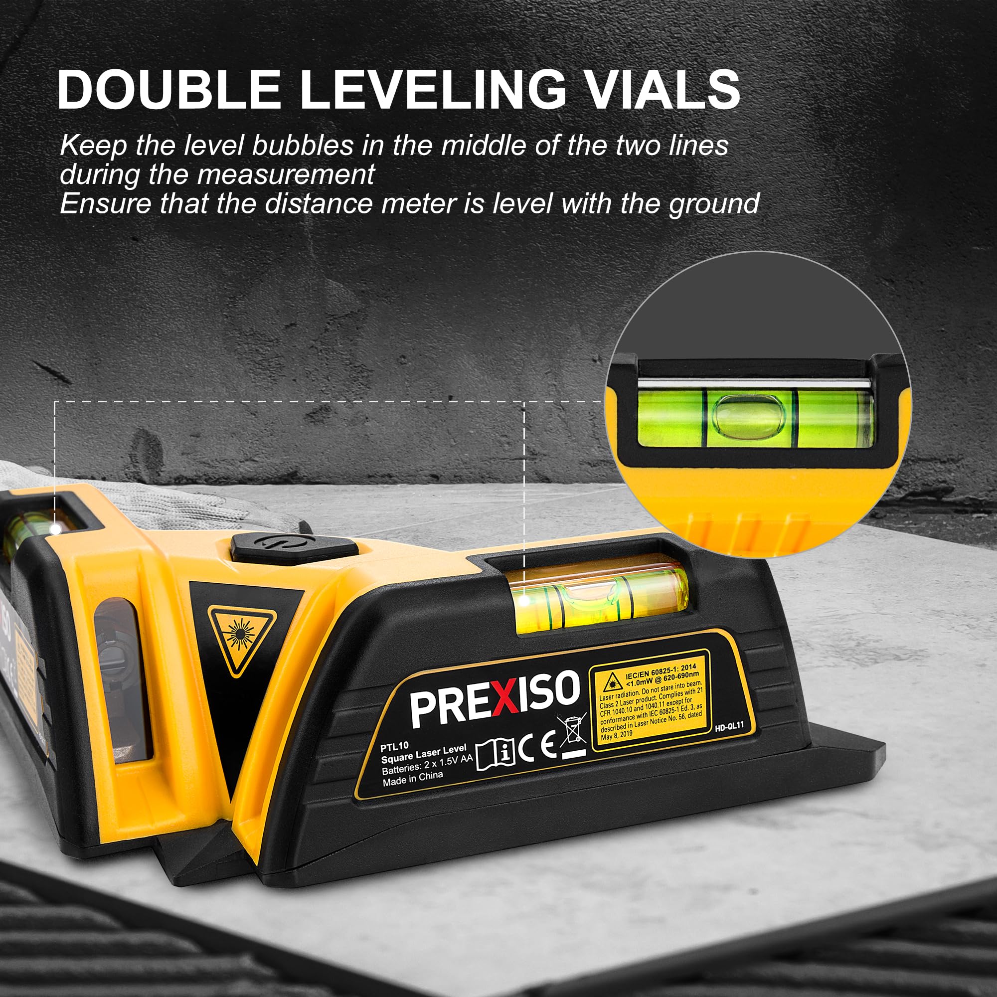 Prexiso Square Laser magnetic base attachment stabilizes placement on metal surfaces