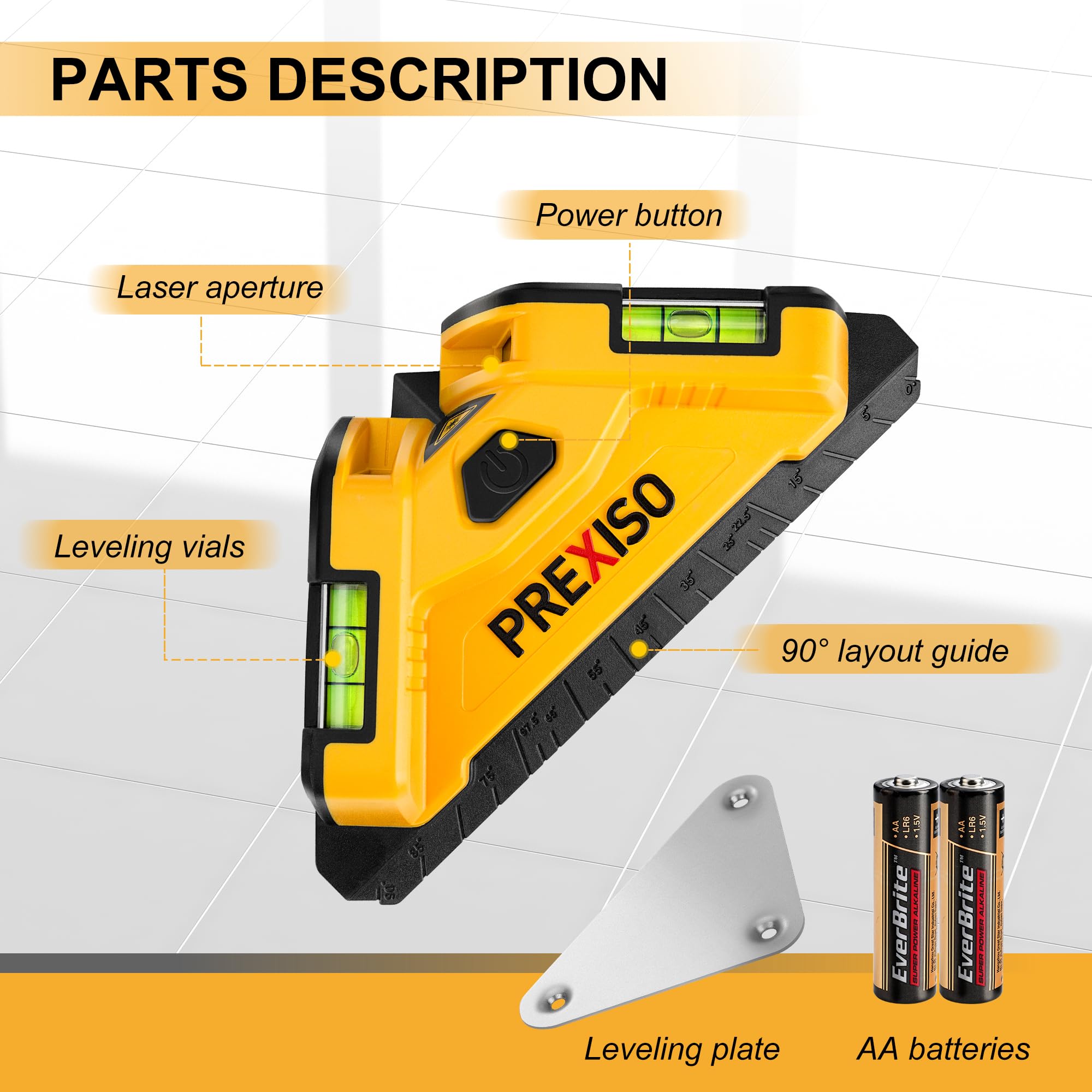 Prexiso Square Laser supports tiling and flooring layout planning