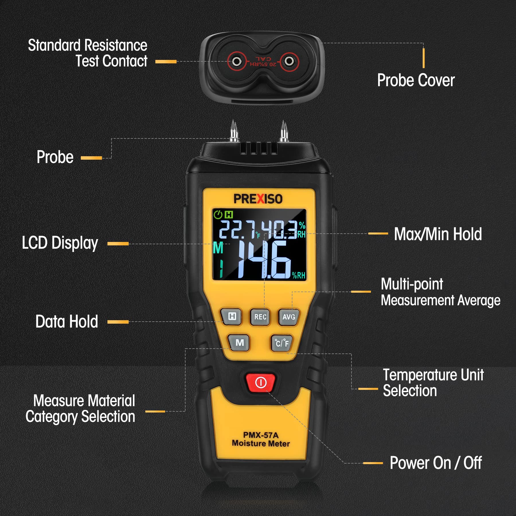 Prexiso calibration scales for different wood types and materials