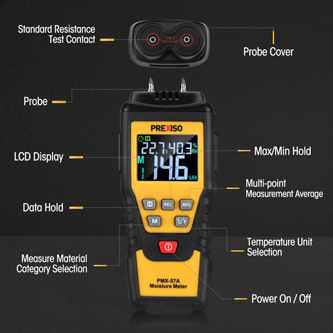 Prexiso calibration scales for different wood types and materials