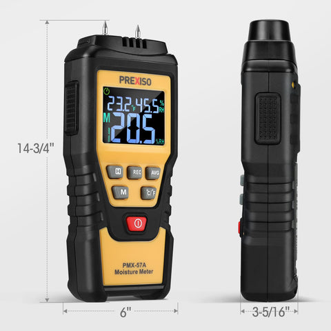 Prexiso 7-in-1 moisture meter packaging and components
