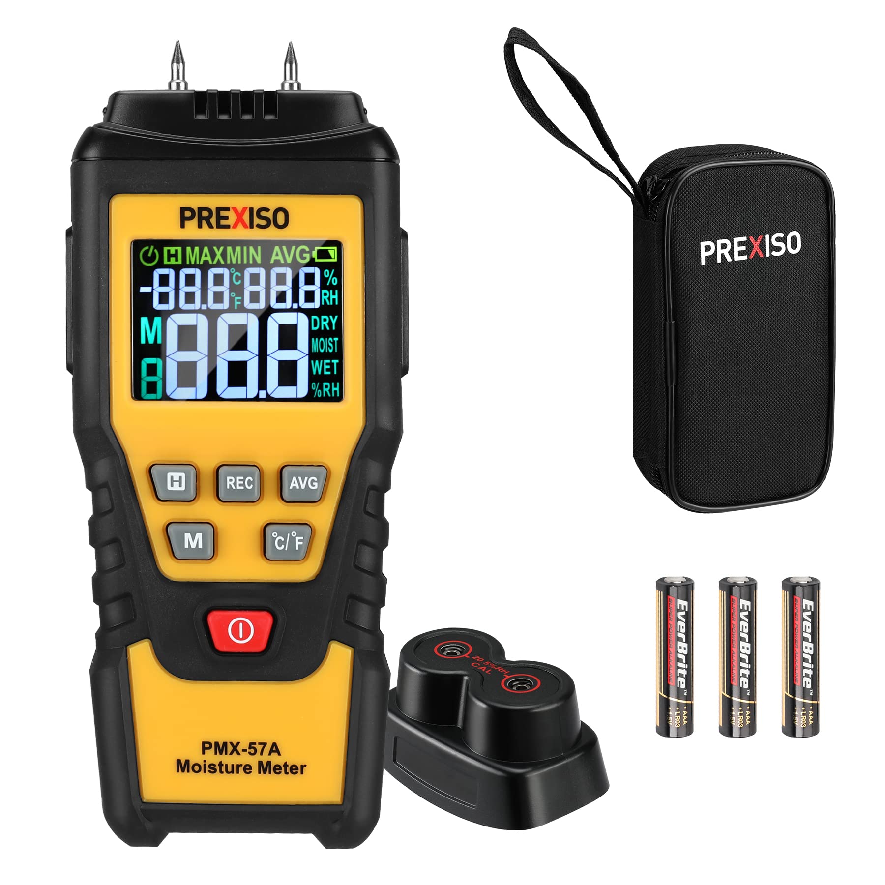 Prexiso wood moisture meter with pin-probe for precise readings