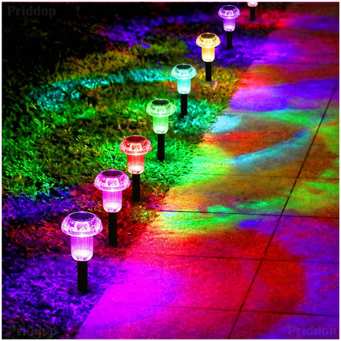 Priddop easy install solar lights offer flexible placement in a yard
