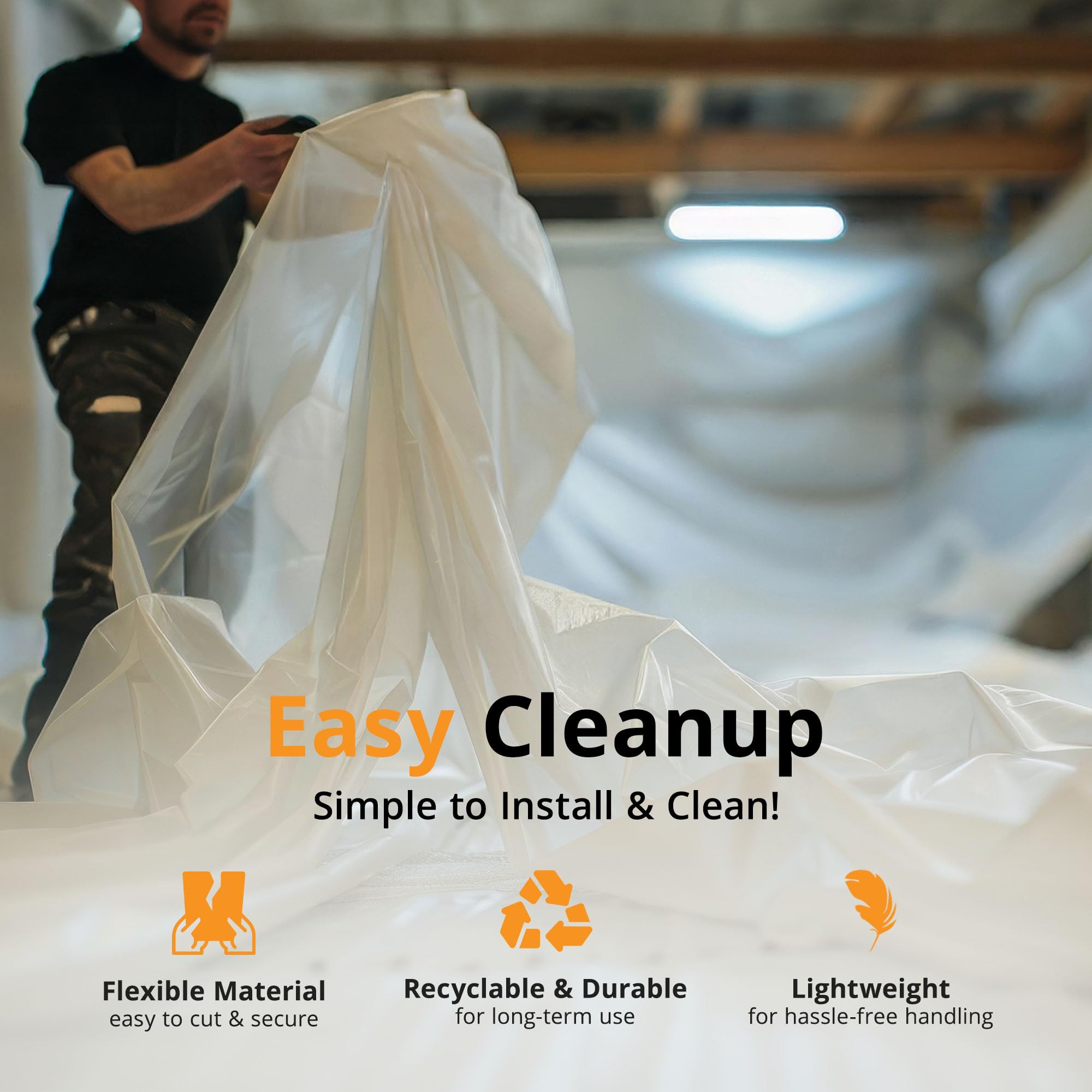 PRIMAX plastic sheeting acts as a versatile vapor barrier for projects.
