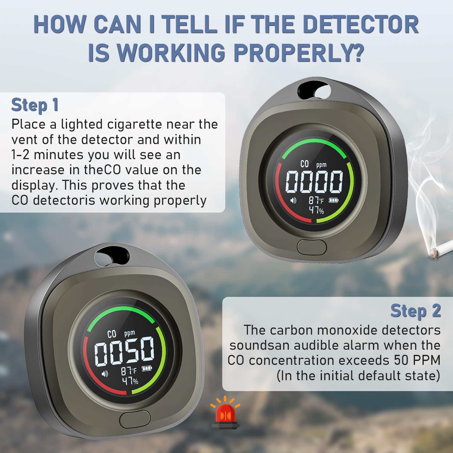 PRIMBARBER RV and car use CO detector keeps you informed during road trips.