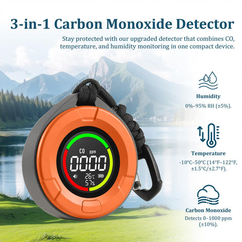 PRIMBARBAR 3-in-1 sensor display shows precise CO levels for quick decisions.