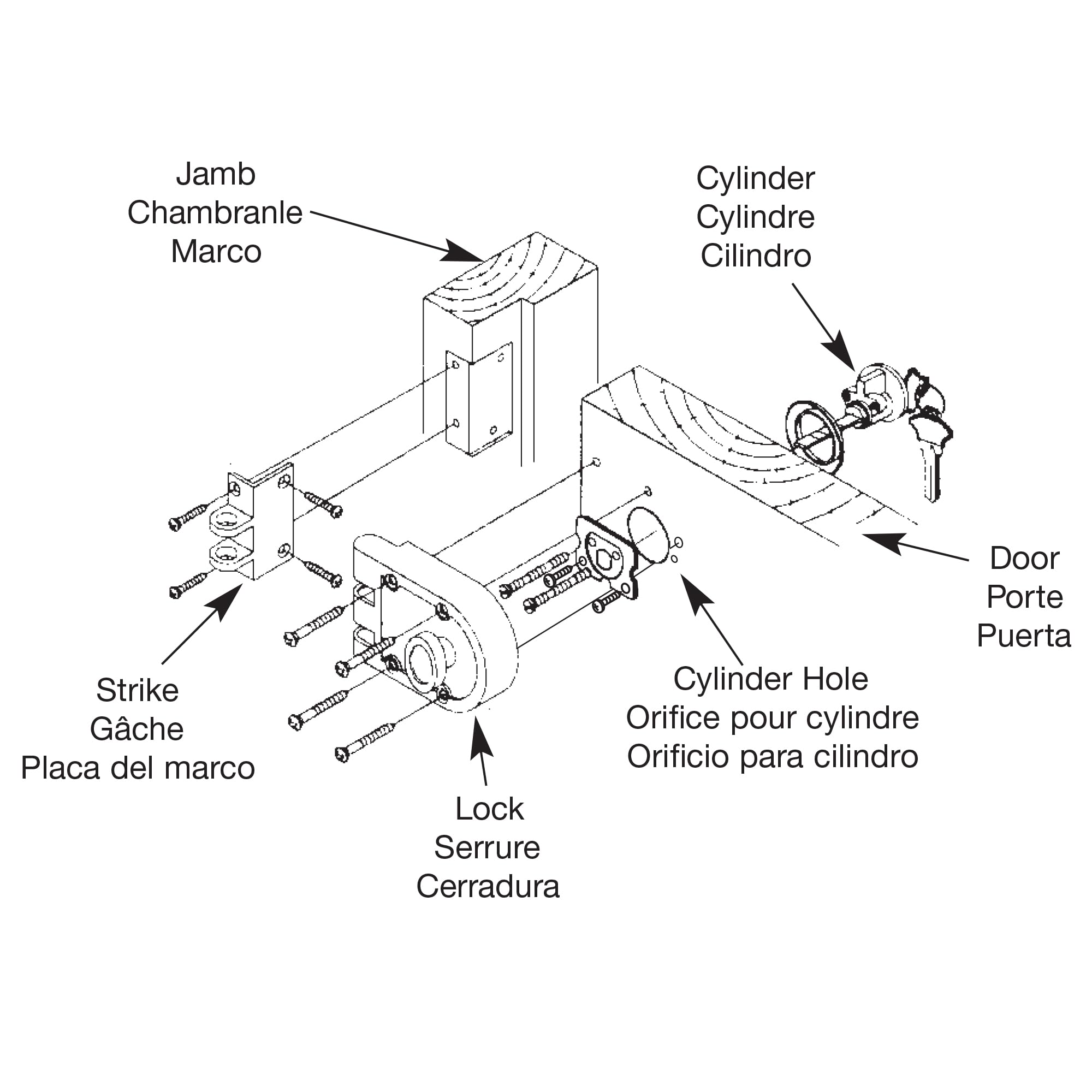 Prime-Line SE 15361 flat strike detail promotes reliable latch engagement.
