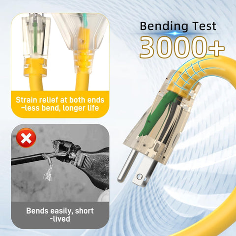 PRIMOWIRE lighted end extension cord for quick power status checks