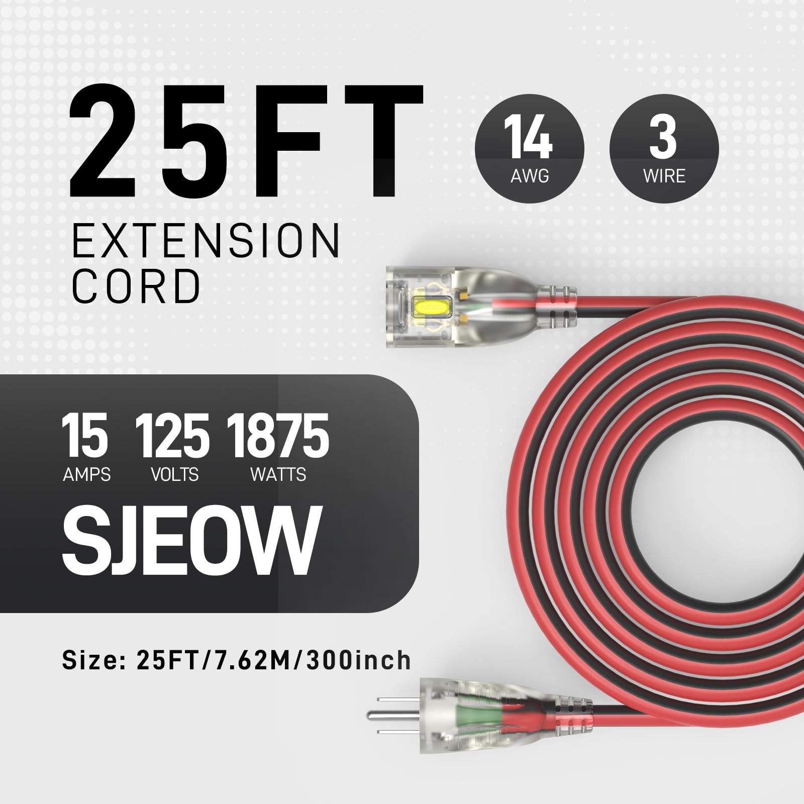 PRIMOWIRE extension cord with locking receptacle secured connections outdoors