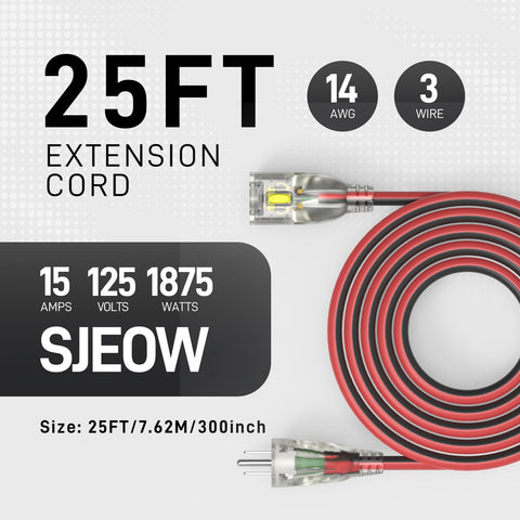 PRIMOWIRE extension cord with locking receptacle secured connections outdoors