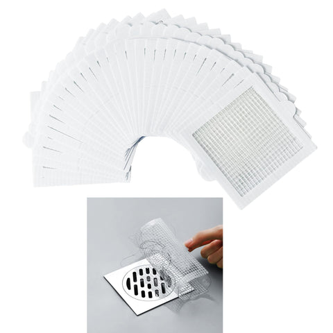 PRIMSOPH 6-inch drain sticker close-up showing dense mesh for hair capture