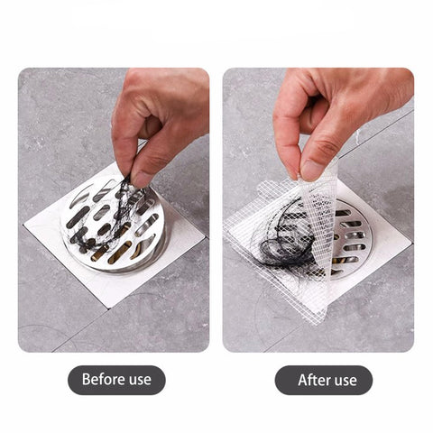 PRIMSOPH shower drain sticker installed on tub drain for quick protection