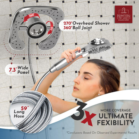 PRIMSOPH 59-inch hose offering extended reach in the shower
