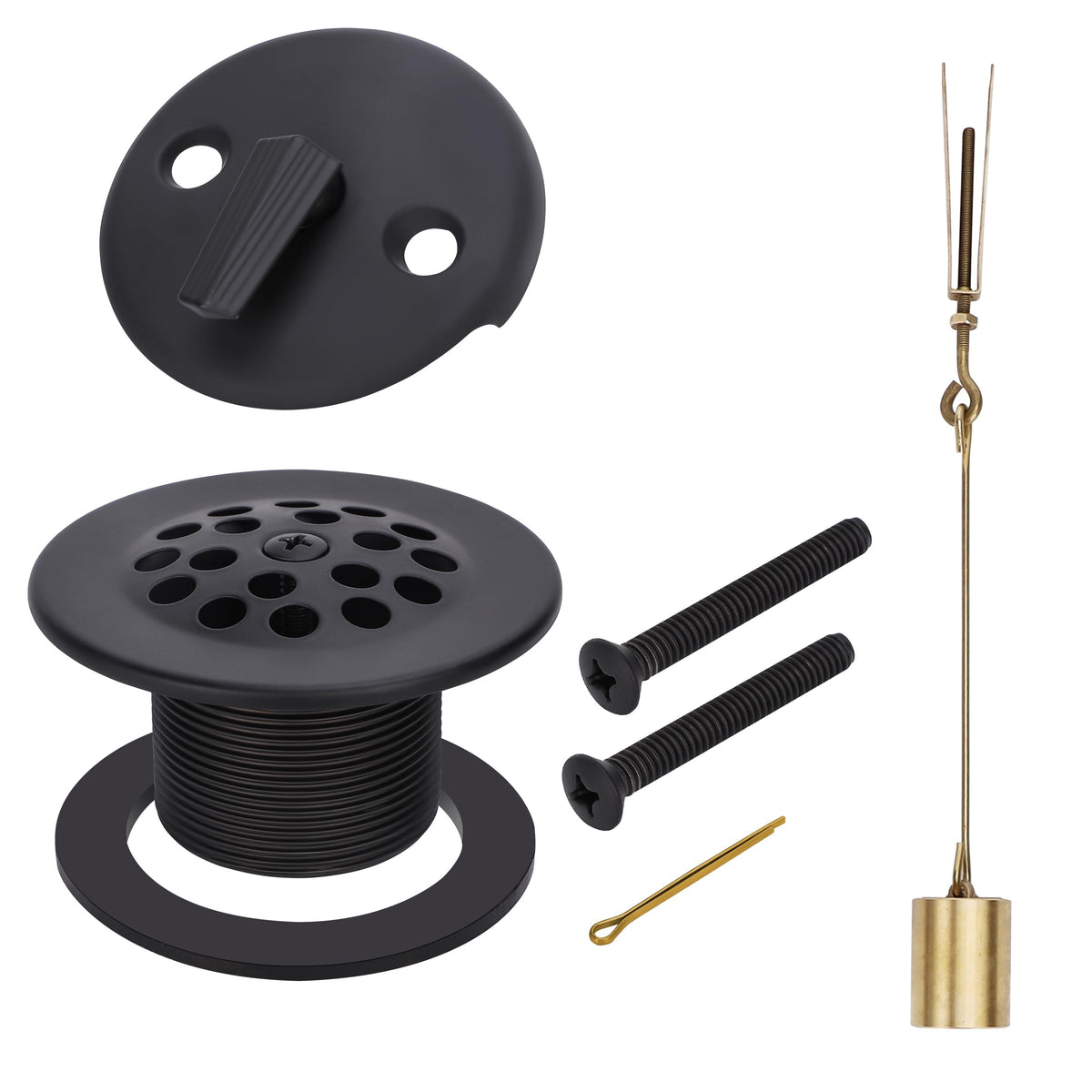 PRIMSOPH trip lever overflow faceplate controls tub drain with smooth operation.