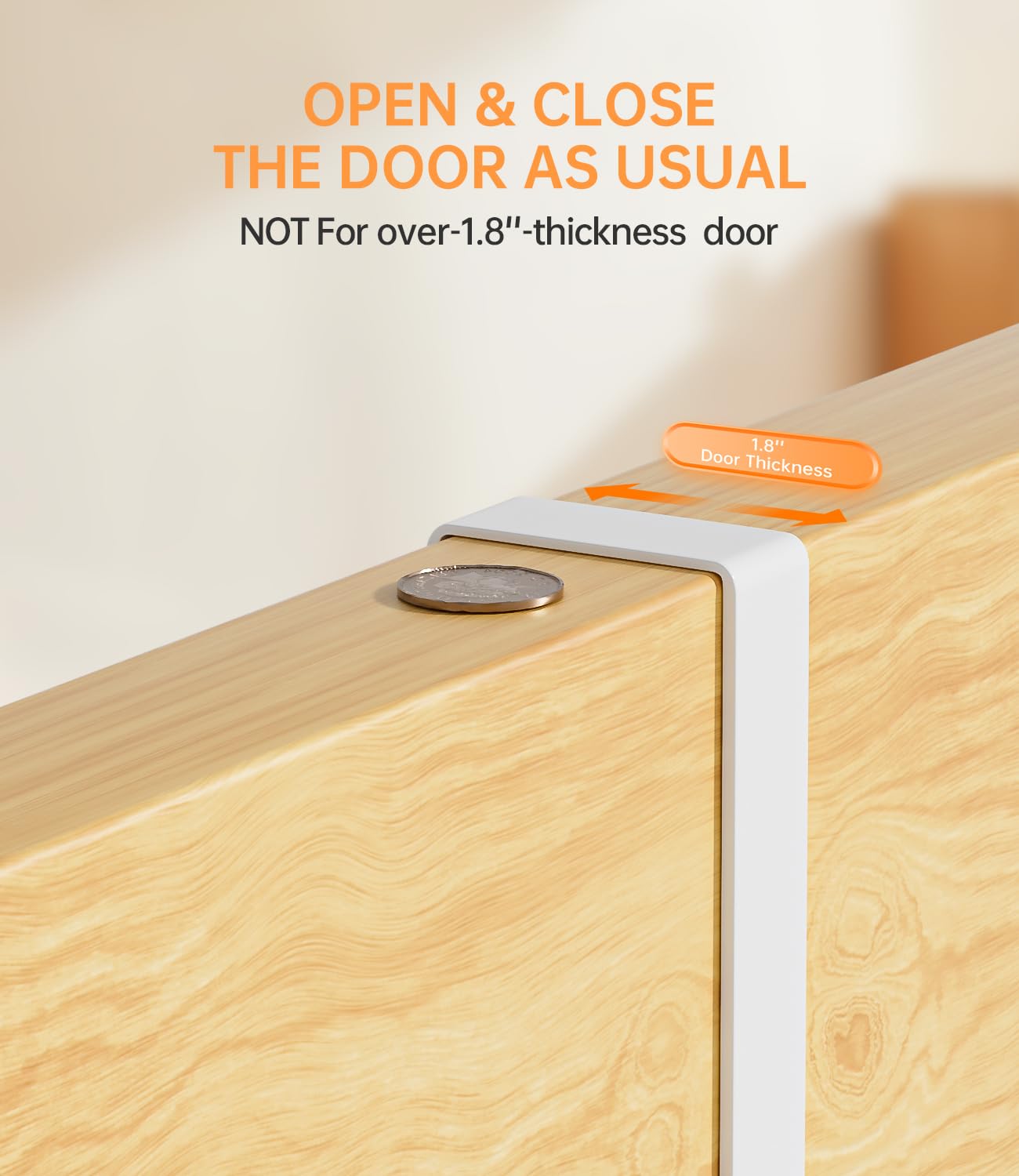 PrimZooty broom holder features rubber rollers for damage-free insertion.