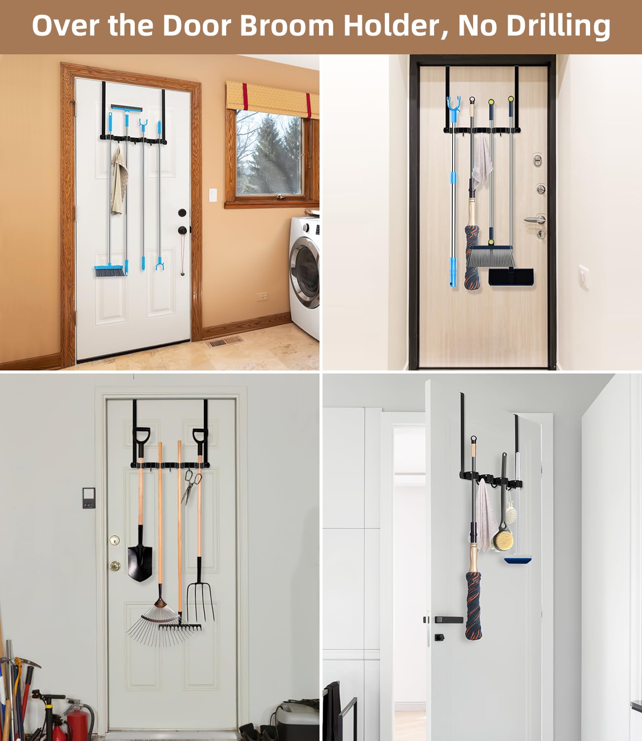 PrimZooty garage storage idea with organized cleaning tools