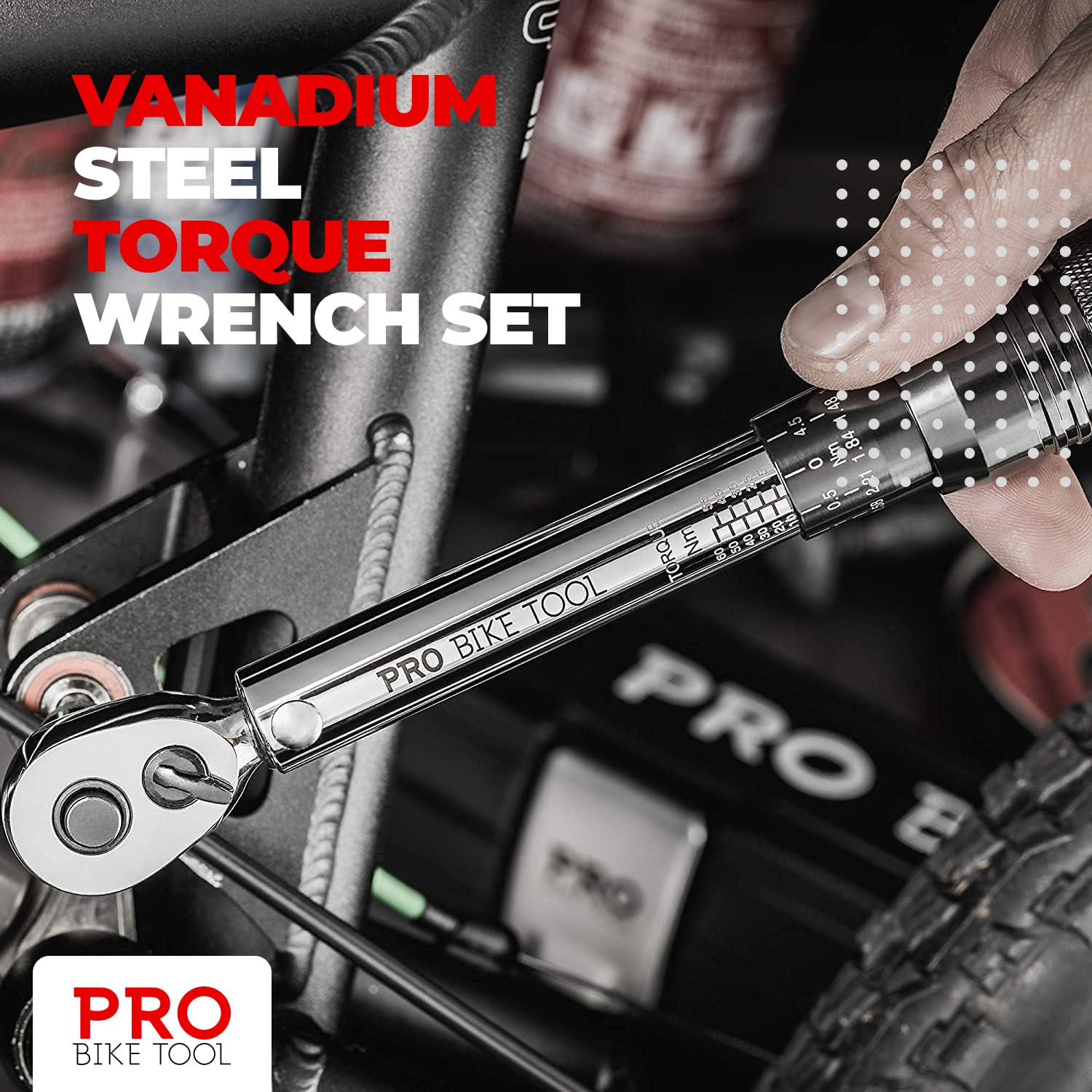 PRO BIKE TOOL 1-20 nm range torque dial for precise adjustments