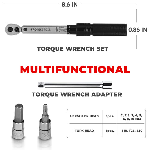 Dual-drive head enables torque in both tightening directions.