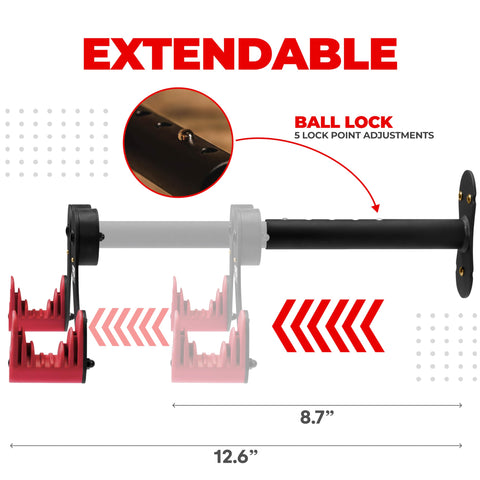 PRO BIKE TOOL garage bike rack provides secure, space-saving storage.