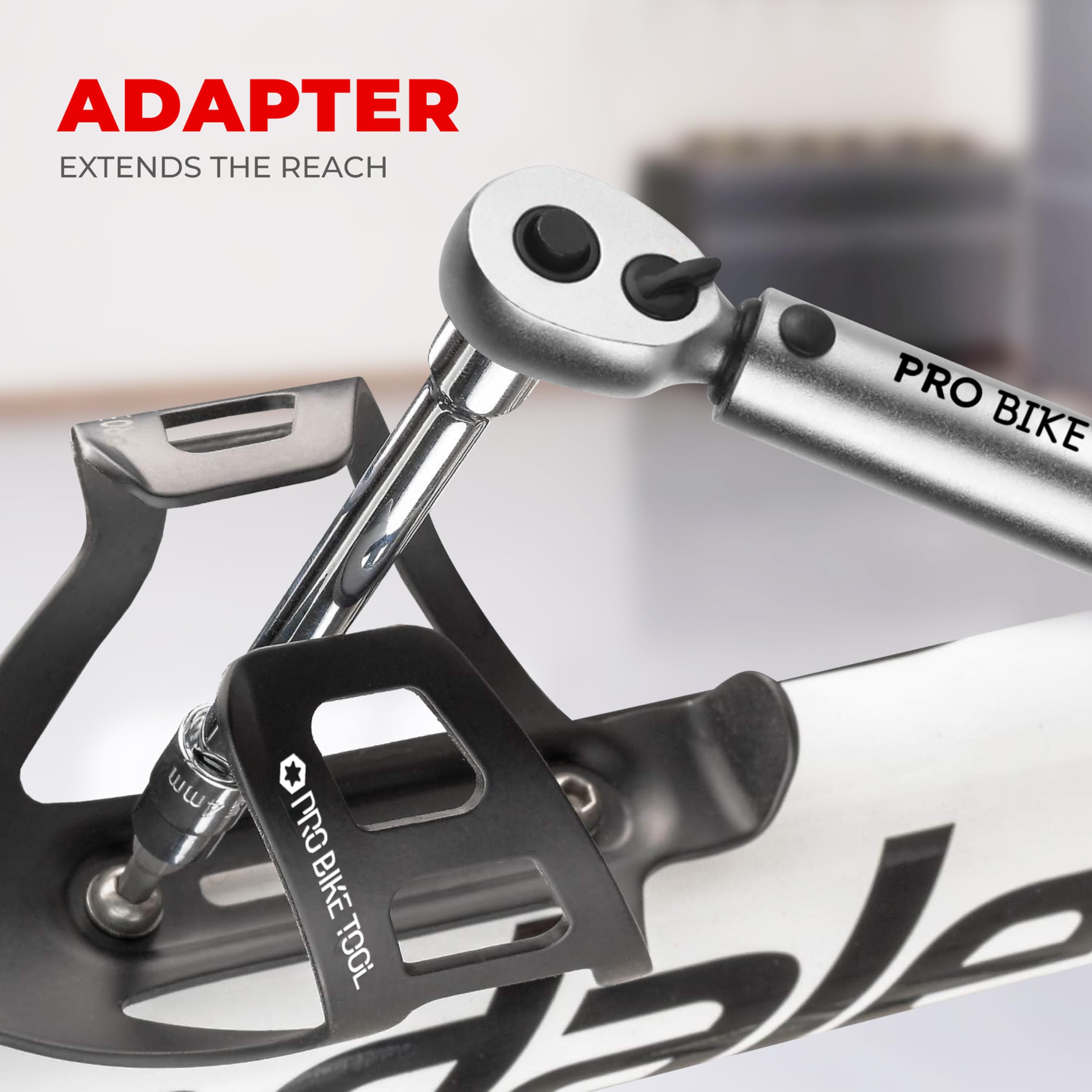 Includes 8 Hex and 3 Torx bits for versatile bike maintenance.