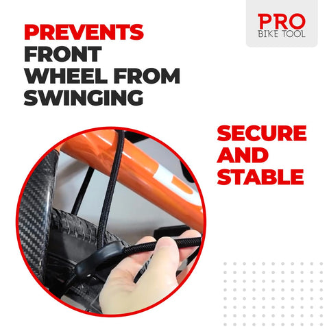 PRO BIKE TOOL space-saving storage frees floor space in garages.
