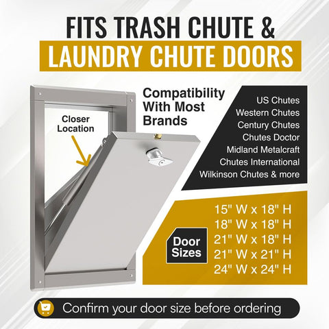 Pro Chutes side hinged door fit shows versatile installation for laundry chutes.