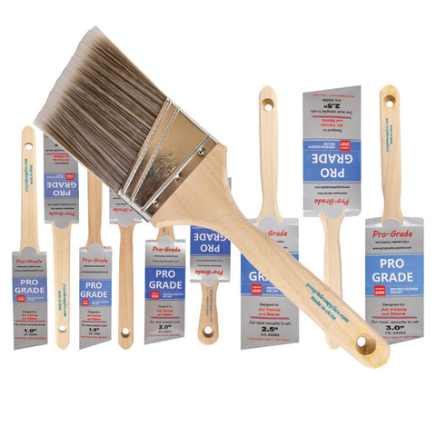 Pro Grade 10-pack 1in angle brush for precise corners and crisp cut-ins