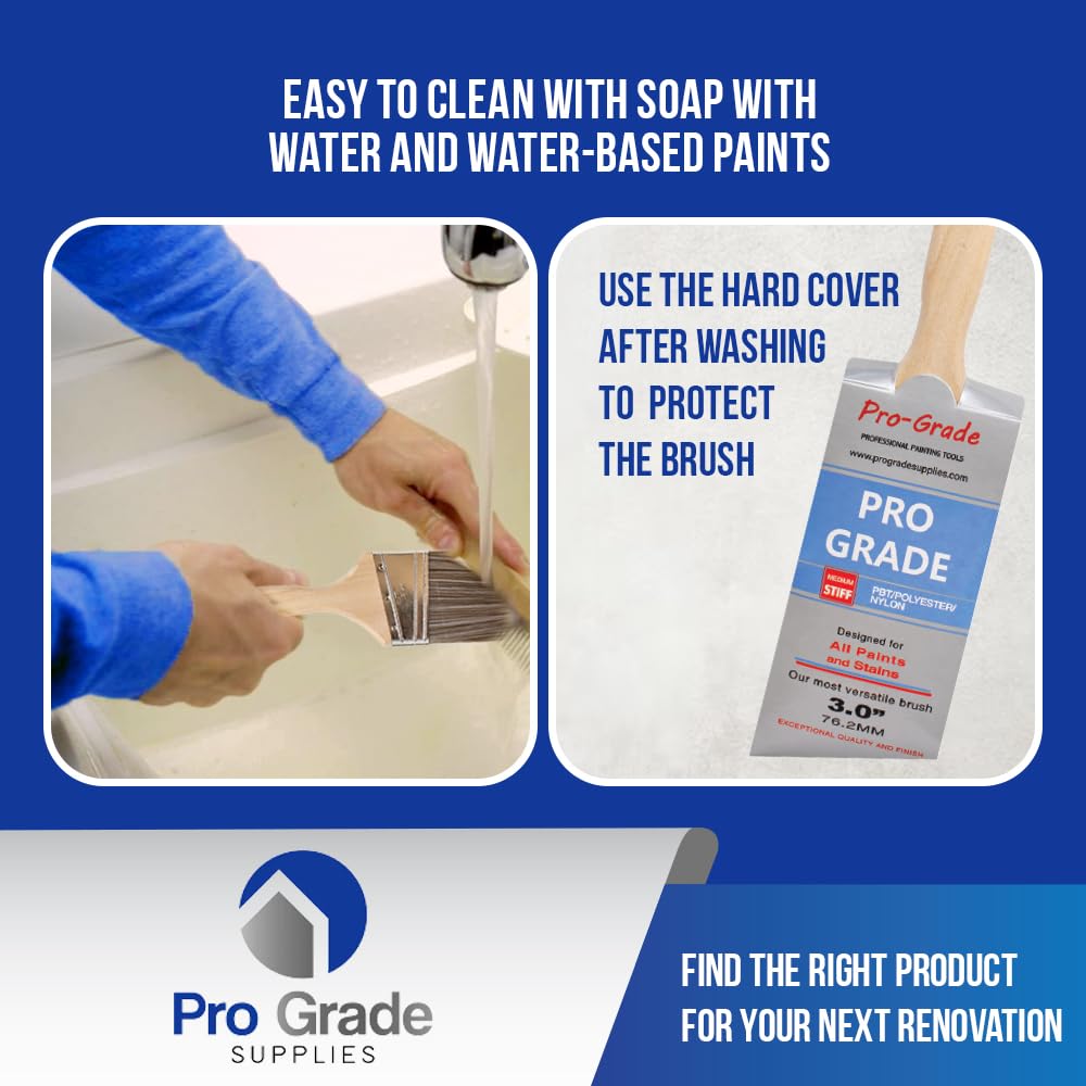 Pro Grade 10-pack 2-5in angle brush for wider surface coverage