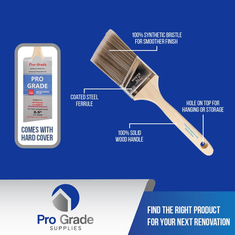 Pro Grade 10-pack 2in angle brush for efficient edge painting