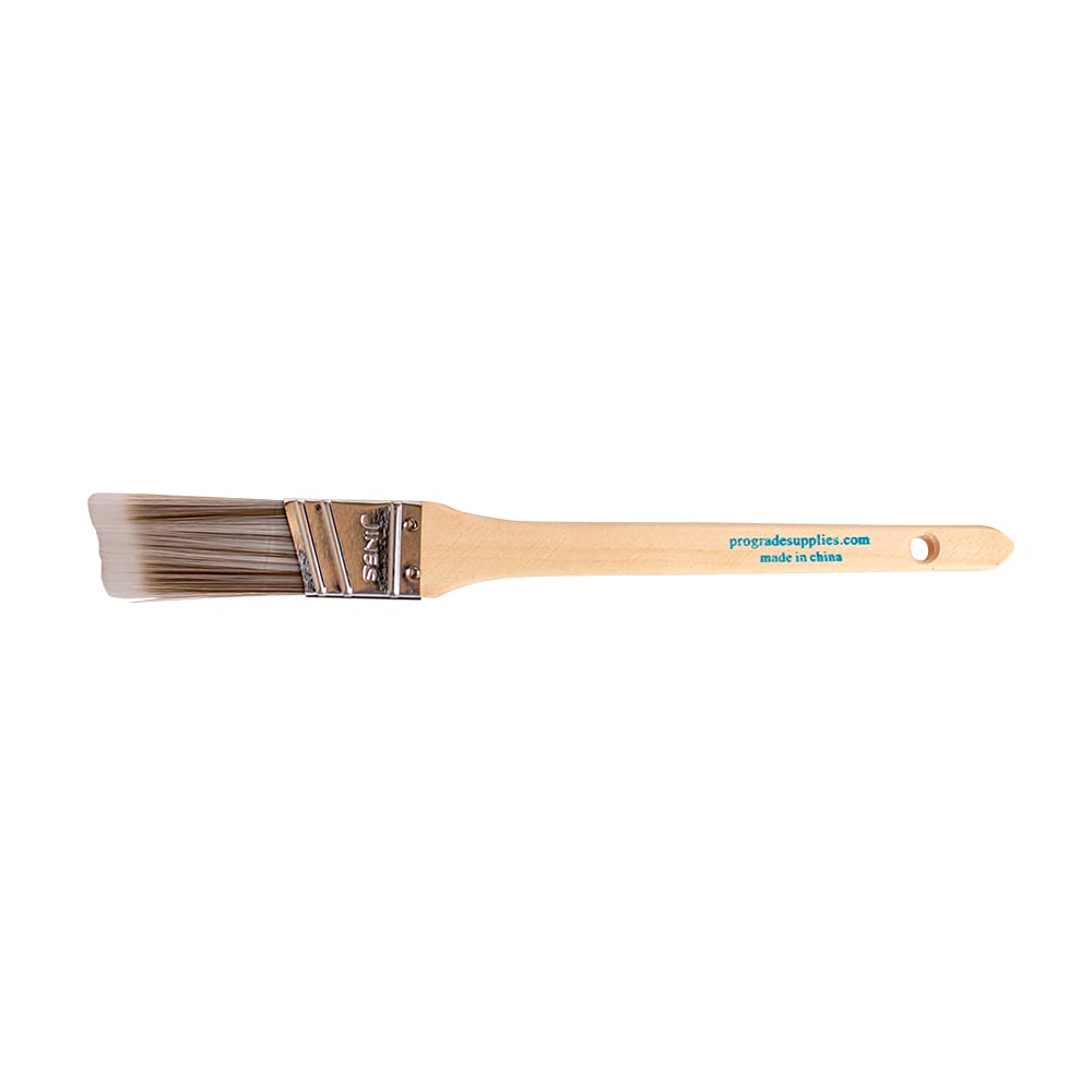 Pro Grade 1-inch angle brush excels at precise cabinet cut-ins and touch-ups