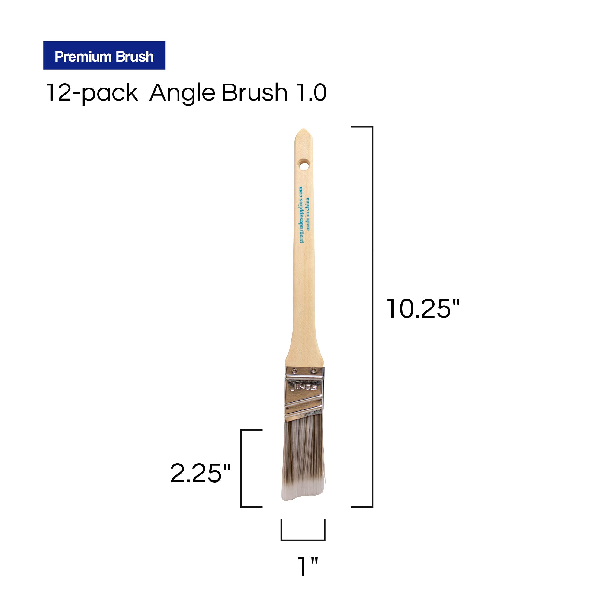 Pro Grade 1-inch angle brush suitable for interior and exterior projects