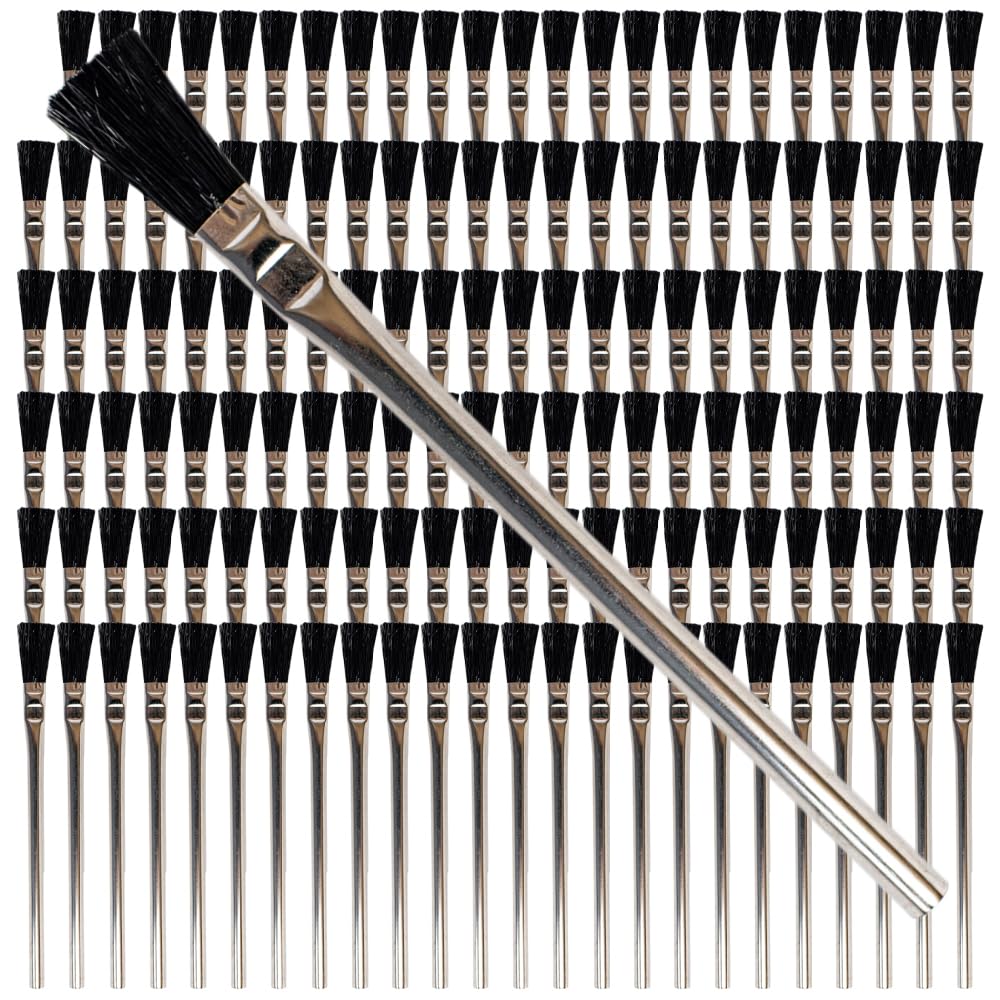 Pro Grade acid brush with 3-8 inch boar hair bristles for precise flux application