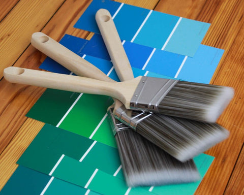 Pro Grade cabinet and trim brush for clean lines and neat finishes.