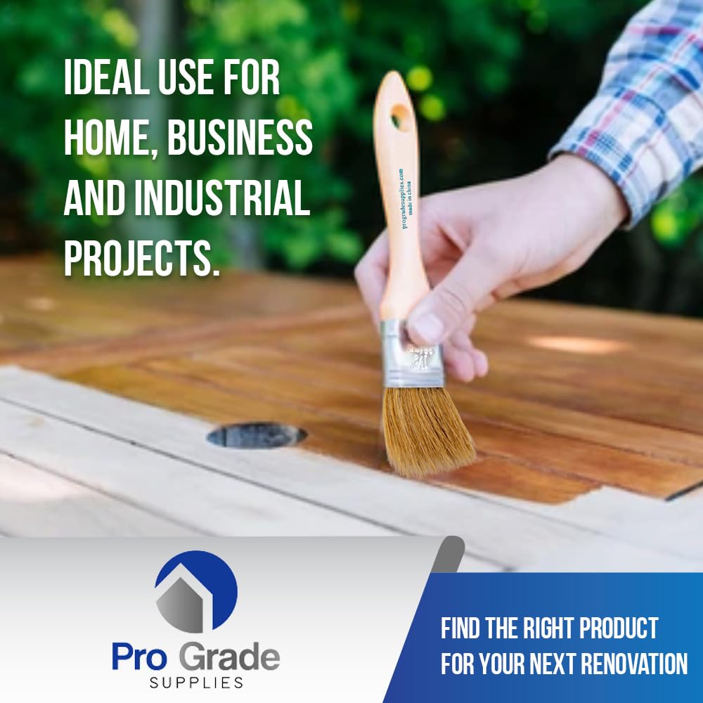 PRO-GRADE chip brush covers large areas quickly with 1.5 inch width.