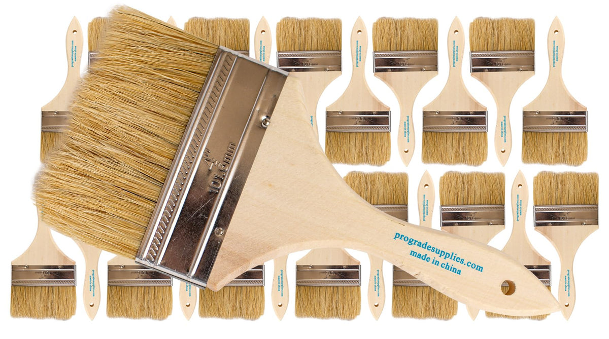 Pro Grade chip brush with 4-inch bristles for quick coverage on stains