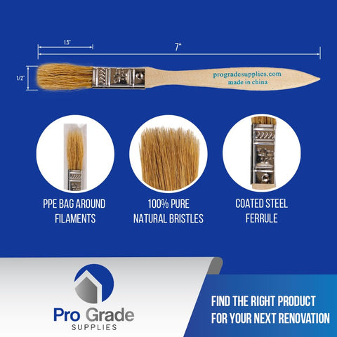 Pro Grade chip brush natural china bristles for even strokes
