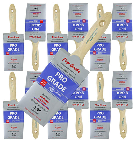 Pro Grade flat brush closeup shows synthetic filament for even paint pickup.