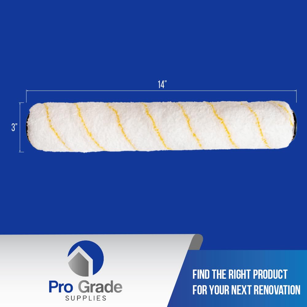 Pro Grade microfiber roller cover with crack-resistant core for lasting use.