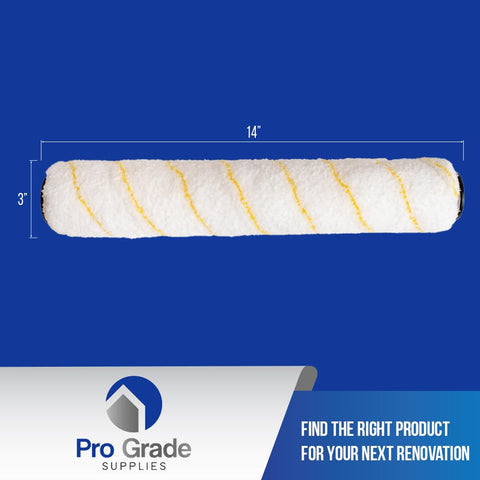 Pro Grade microfiber roller cover with crack-resistant core for lasting use.