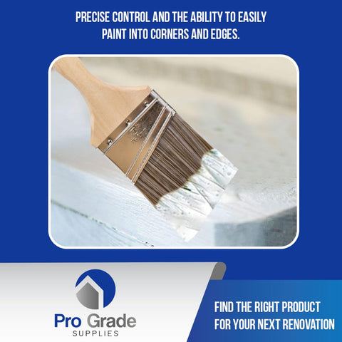 Pro Grade brush in use for corner trim and detailed touch-ups.