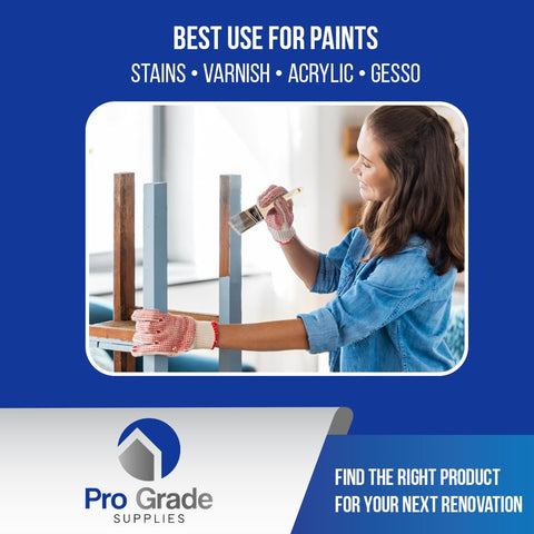 Pro Grade ergonomic wooden handle for comfortable painting sessions.